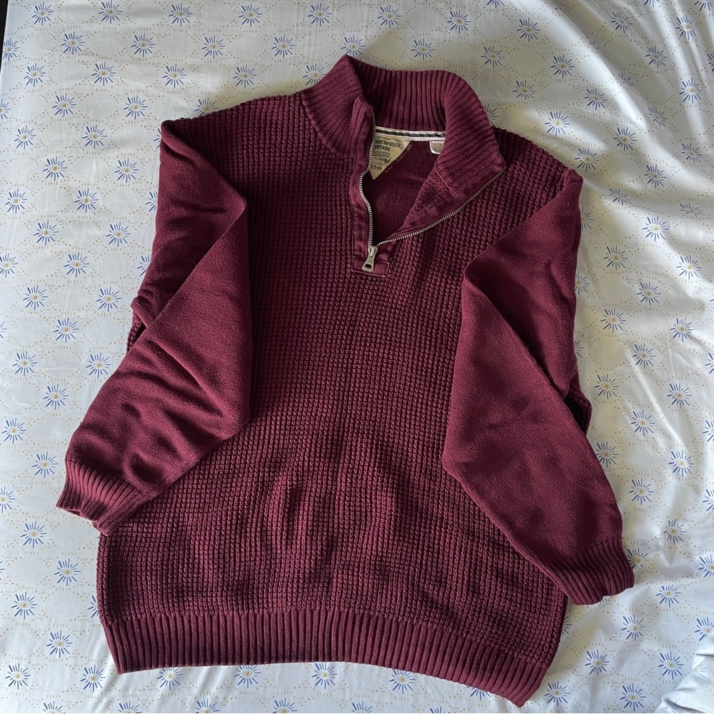 Cotton Quarter Zip Sweater
